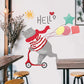 Cartoon skateboard bear children's room kindergarten wall stickers removable PVC wall stickers