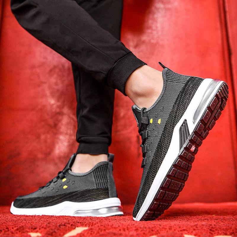 Mesh Fashion Breathable Men Front Tie Shallow Mouth Casual Sports Shoes All-match Casual Shoes Men