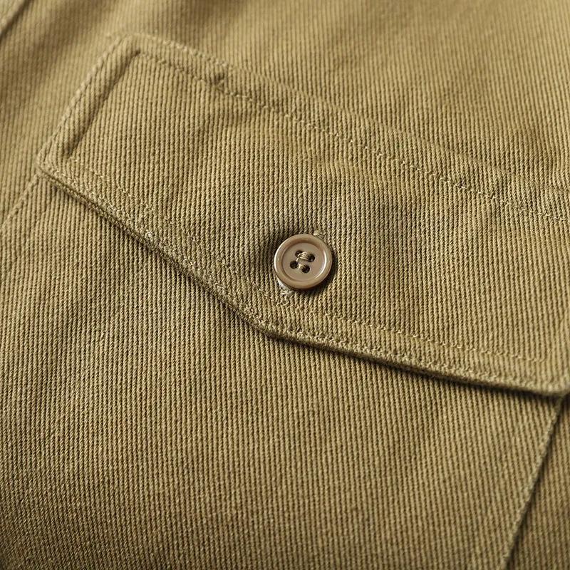 Men's Cotton Shirt Roving Twill High-end Fabric Top Retro Tooling Fashion Trend Jacket