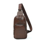 Chest Bag Men Coffee Large Capacity with Headphone Hole Shoulder Bag Outdoor Sports Pockets