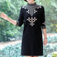 Autumn and Winter Mid-length Plus Size Dress Casual Knitted Simple Bottoming Skirt Elegant Jacquard Middle-aged Women Sweater Dress