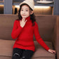 High-neck Knitted Sweater Boys Girls Autumn Winter New Without Velvet Plus Thickening Small Medium Large Children's Bottoming
