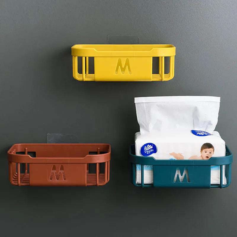 Sanitary Paper Frame Bathroom Round Paper Tissue Box Wall Hanging Toilet Toilet Paper Storage Rack