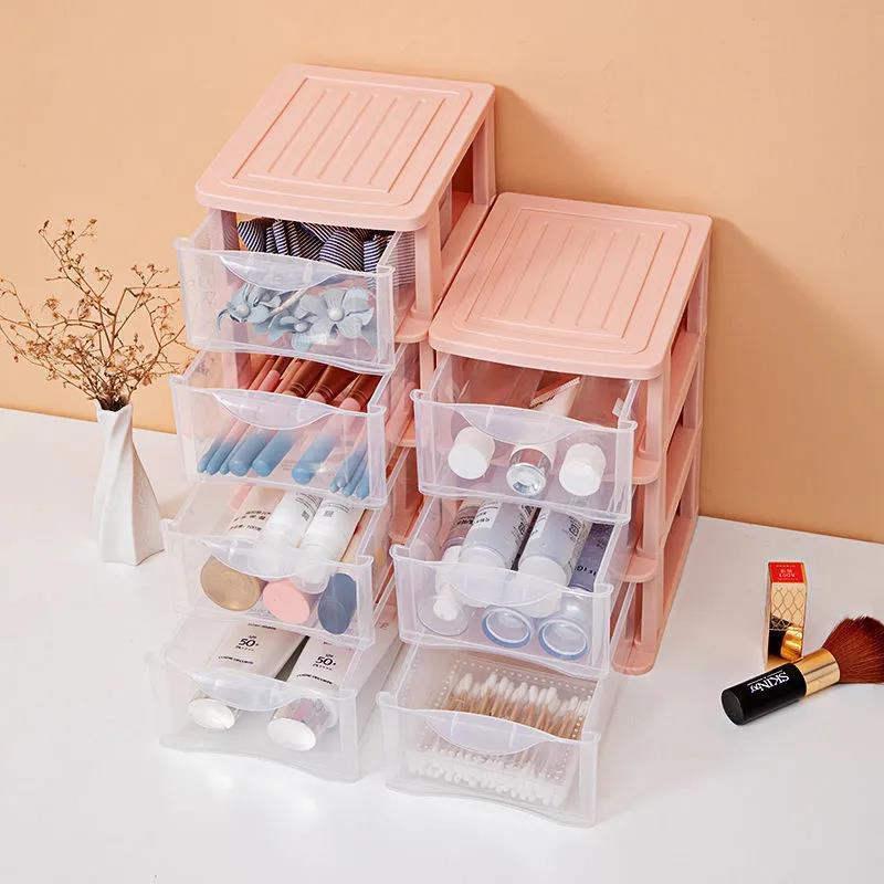 Capacity Cosmetic Storage Box Make Load Organizer Jewellery Nails Make Container Desktop Miscellaneous Storage Box