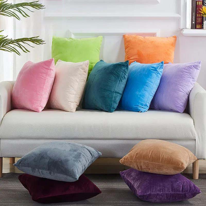Pillow Girls Sleeping Suede Cushion Sofa Office Bed Back Cushion Waist Cushion Bedside Pillowcase with Core
