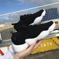 Women's Shoes Casual Sneaker Knitting Fabric Ladies Shoes Mesh Comfort Lace-up Flat Platform Shoes