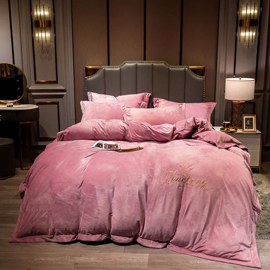 4pcs Home Textile Bedding Sets Adult Bedding Set Bed Duvet Cover King Queen Size Quilt Cover Set