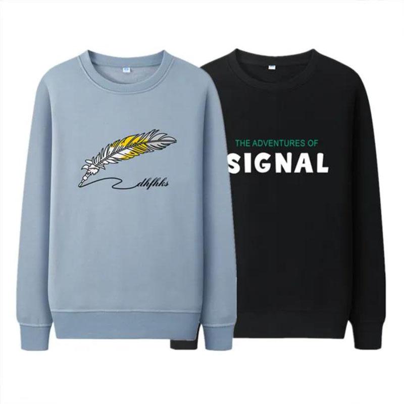 Men's Crew Neck Sweater Autumn Plus Size Bottoming Shirt Youth Casual Top Pullover Long-sleeved T-shirt Men's