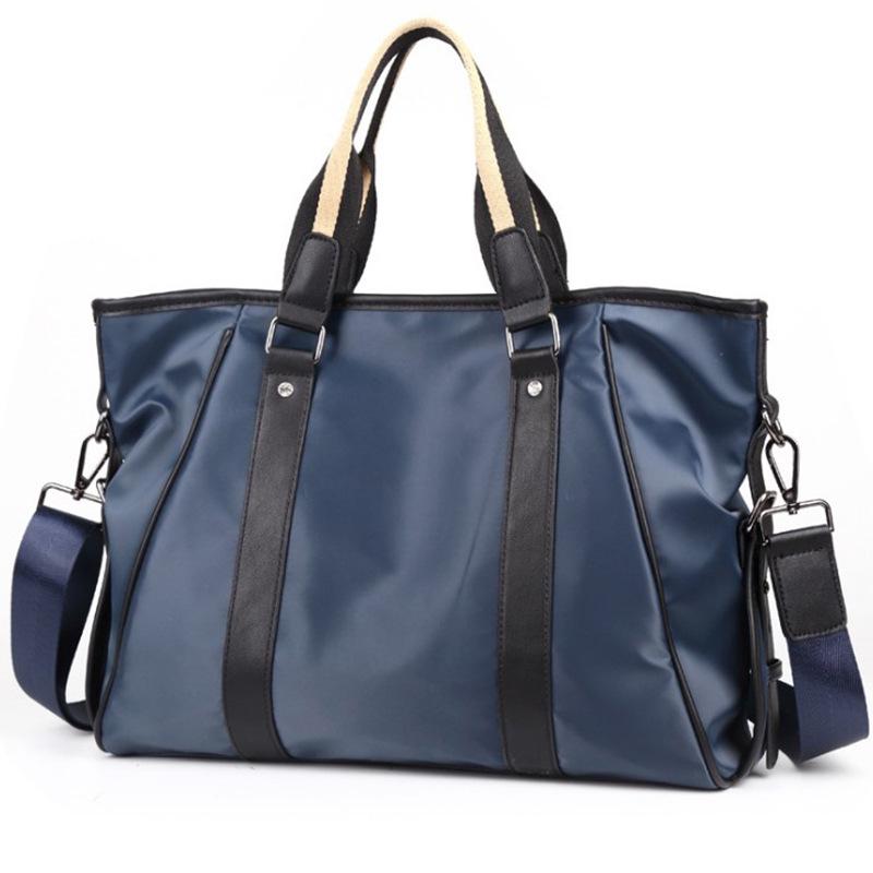 Business Briefcase Men Canvas Large Capacity Zipper Handbag Crossbody Bags Shoulder Computer Bag