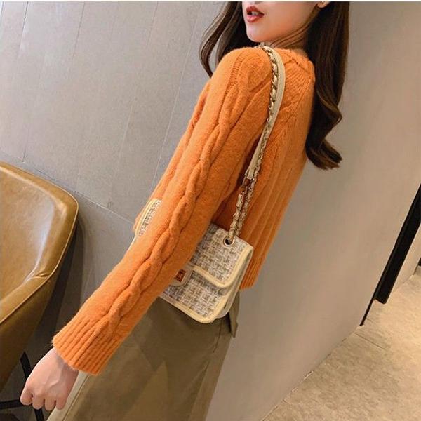 Fashion Warm Women's Sweater Autumn Winter Twist Student All-match Blouse Pullover Sweater