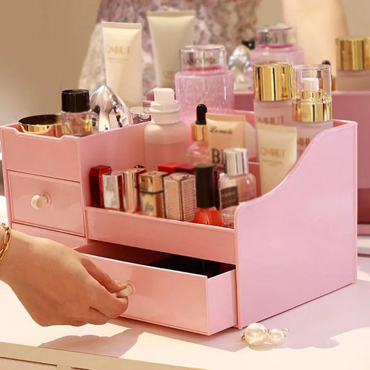 Jewelry Container Make Up Case Makeup Brush Holder Organizers Box Makeup Organizer Drawers Plastic Cosmetic Storage Box Rack