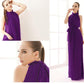 Super Long Ankle Length Skirt Bohemian Solid Color Chiffon Plus Size Dress Holiday Beach Skirt Light and Breathable Elegant Chiffon Long Skirt