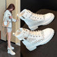 Women's Summer Thin Martin Boots All-match British Style Breathable Single Boots Mesh Cutout Boots