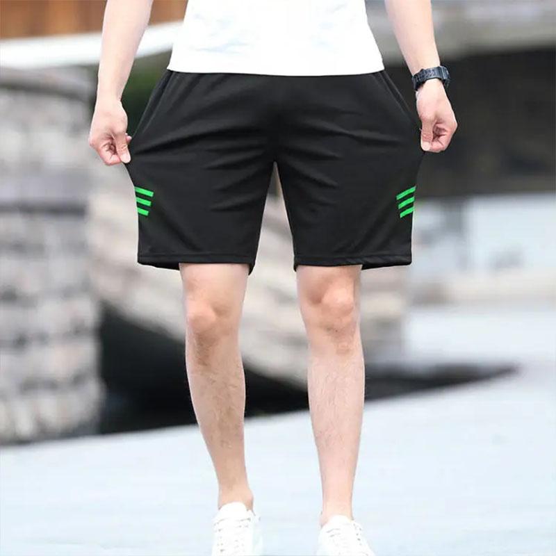 Men's sports shorts cool and comfortable breathable sweat-absorbing five-point pants summer quick-drying running fitness loose casual beach shorts