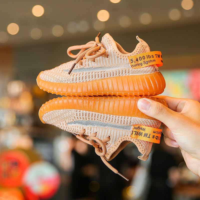 Summer Child Fluorescence Sneakers Kids Breathable Non-slip Shockproof Basketball Shoes Lightweight Running Shoes Comfortable Deodorant Girls Shoes