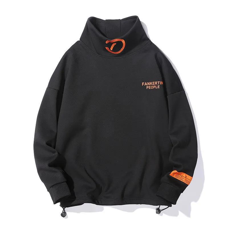 Men's Winter Warm and Comfortable Half High Collar Sweater Men's Loose Plus Fleece Padded Top