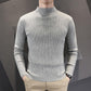 Men's Half Turtleneck Sweater Men's Thick Autumn and Winter Slim Sweater Korean Casual Pullover Mid-neck Knitted Bottoming Shirt