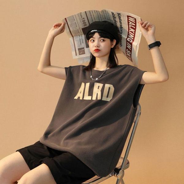 Sports Vest Female Summer Wear All-match Thin American Basketball T-shirt Japanese Broadband Cut-sleeve Top Casual Fitness Jogging Sleeveless T-shirt