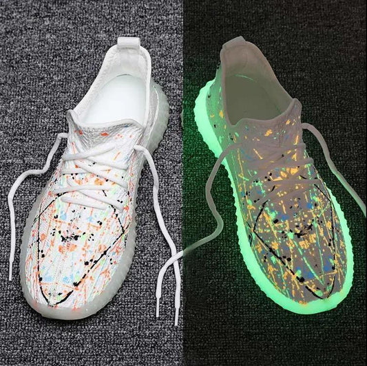 Luminous Gypsophila Men's Fluorescent Shoes Students' Leisure Sports Breathable Running Net Shoes