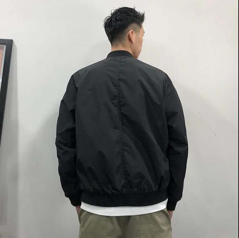 2021 Spring and Autumn Thin Flying Jacket Men's Baseball Collar Trend Handsome Work Jacket