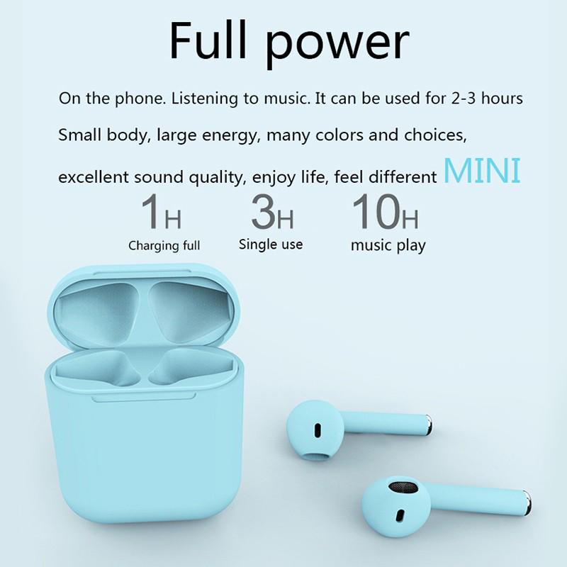 Wireless Bluetooth Earphones Macaron Colorful Mini Touch Control Earbuds InPods12 for IPhone Huawei Android Phone