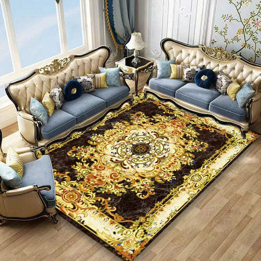 European Style Carpet Living Room American Style Carpet French Non-slip Household Carpet Bedroom Bedside Luxury Washable Carpet