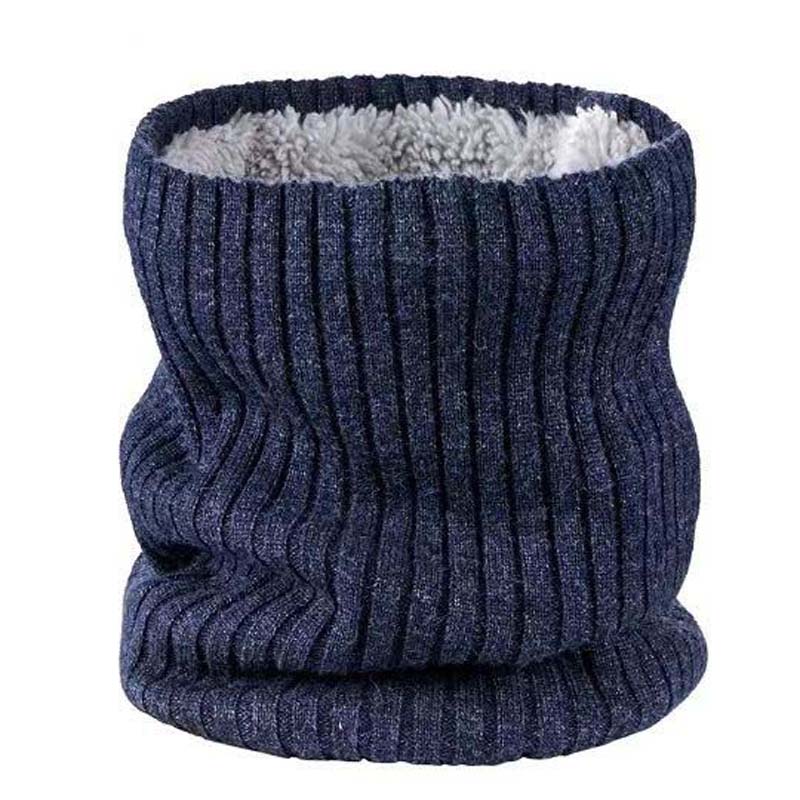 Autumn and Winter Hedging Knitted Scarf Men's Warm and Cold Scarf Windproof and Velvet Thickening Cervical Collar