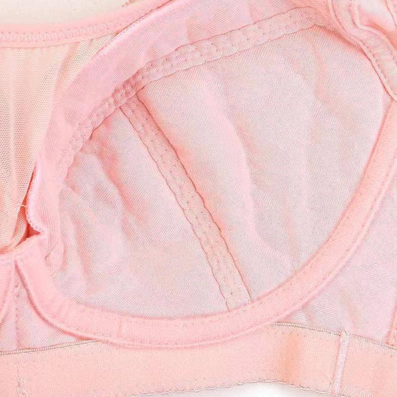40-44CD Thin Sexy Lace Breathable Skin-Friendly No Steel Ring Bra Gathered Anti-sagging Receiving Secondary Breast Ladies Underwear Bra