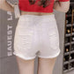 Super Stretch High Waist Denim Shorts Women's Tight-fitting Thin Autumn and Summer Thin Stretch Slim A-line Pants