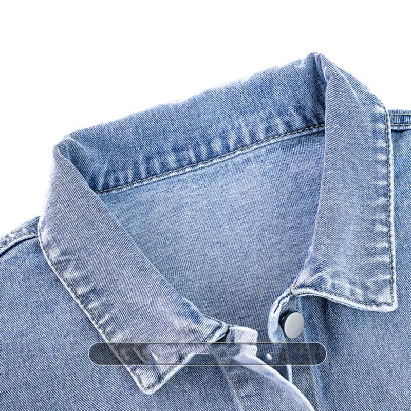 Denim Jacket Women's Spring and Autumn Korean Version All-match BF Loose Short Long-sleeved Retro Top Women's