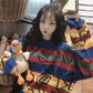 Sweater Women Loose Mid-length Casual Long-sleeved Fashion Pullover Autumn  Winter Sweater Outer Wear