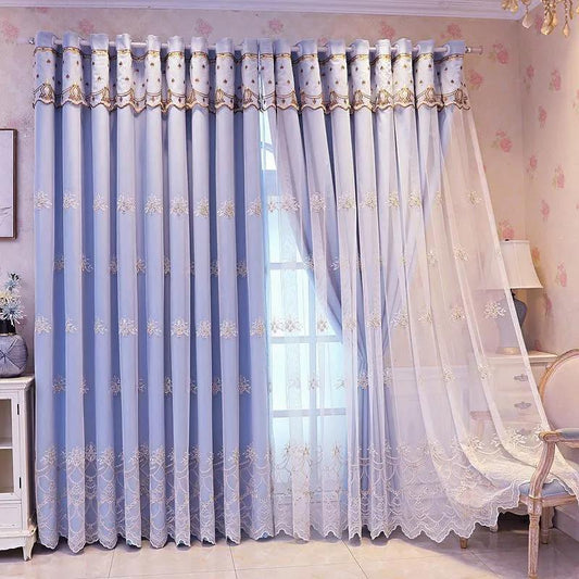 High-end Atmospheric Curtain Screens for Bedroom and Living Room Household Curtains Shading (165×270cm)