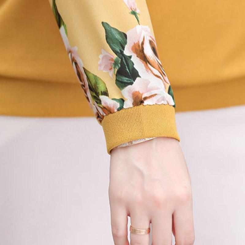 Spring and Autumn Mother Wear Long-sleeved T-shirt Top Women's Middle-aged Bottoming Shirt