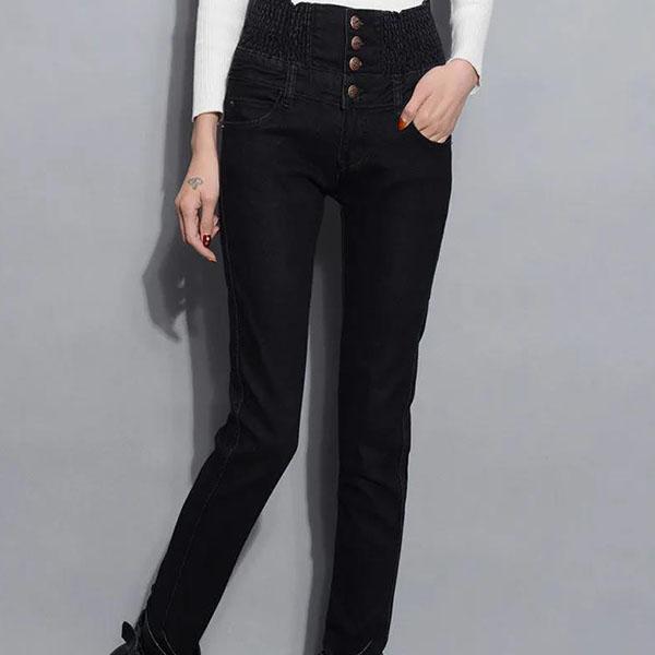 High Waist Elastic Skinny Pencil Jeans Women Long Pants Large Size Slim Autumn Pants Female Streetwear Casual Pants