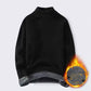 Fall/Winter Men's Sweater Round Neck Warm Knit Sweater Half Turtleneck Sweater Youth Men's Clothing