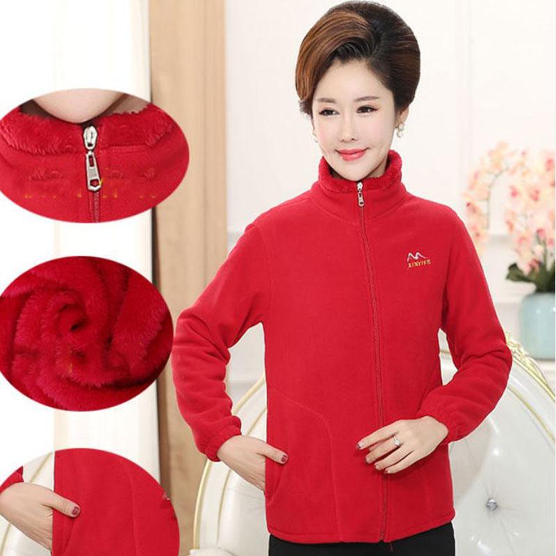 Ladies Double-sided Polar Fleece Jacket Fashion Winter Thickening and Warmth Short Stand-up Collar Jacket Suitable for Young and Middle-aged Women