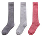 3 Pairs of Coral Fleece Warm Socks Solid Color Plush Calf Socks Plus Velvet Sleep Socks Autumn Winter Thickened Stockings