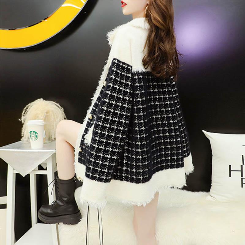 Imitated Mink Velvet Thick Woolen Short Coat Women Autumn and Winter Models Western Style All-match Loose and Thin Cardigan Women