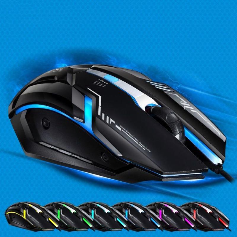 Computer Wired Gaming Mouse Silent Luminous Mouse Universal USB Mouse for Desktop Notebook