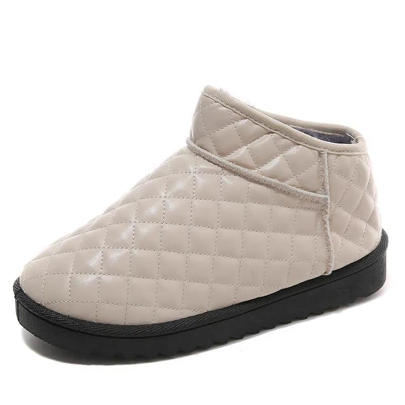 Snow Boots Women's Shoes Winter Mid-tube Women's Boots Cotton Shoes Plus Velvet Thickening Warm Flat Bottom Non-slip