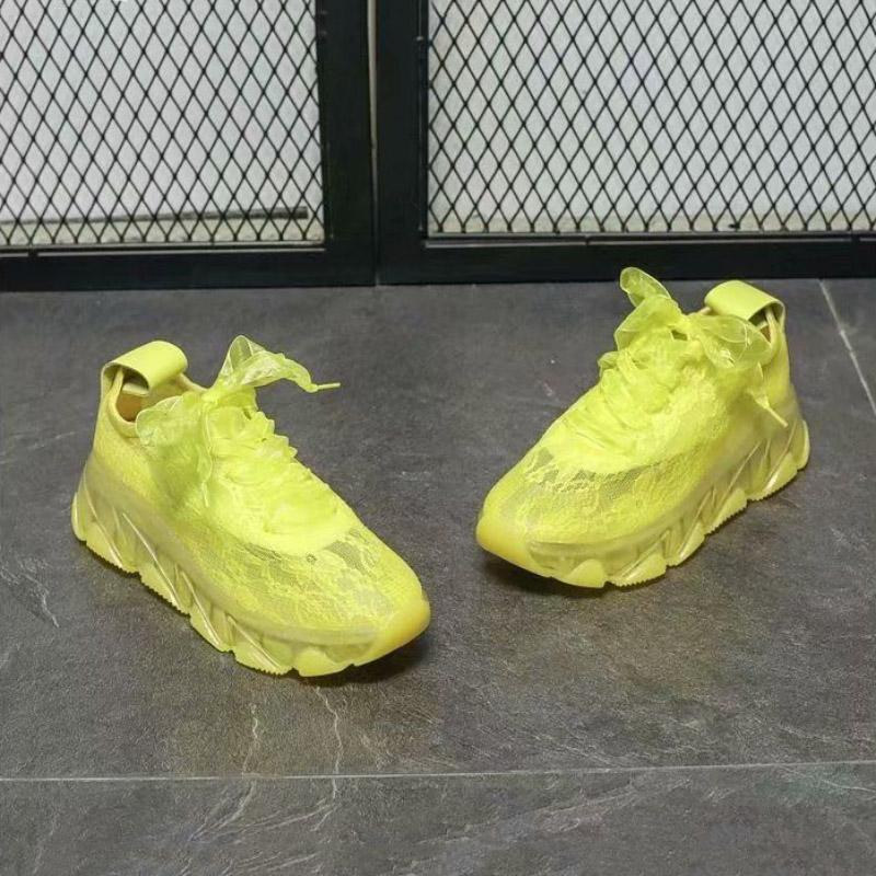 Lace Mesh White Shoes Women Spring Summer Breathable Wild Platform Platform Shoes Casual Sports Shoes Women
