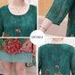 Middle-aged mother L-XXXXL Women's summer dressChiffon Veil Short sleeve Round neck printing Daily wear
