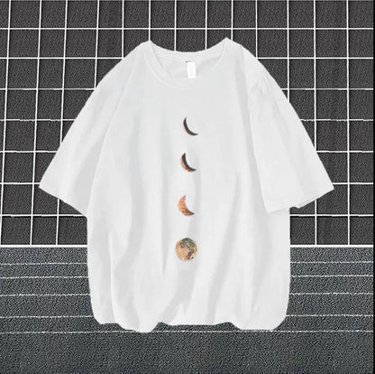 Yin Qing Round Lack Chinese Style Short-sleeved T-shirt Loose Trend on Bf Couples Literary Men's Short-sleeved