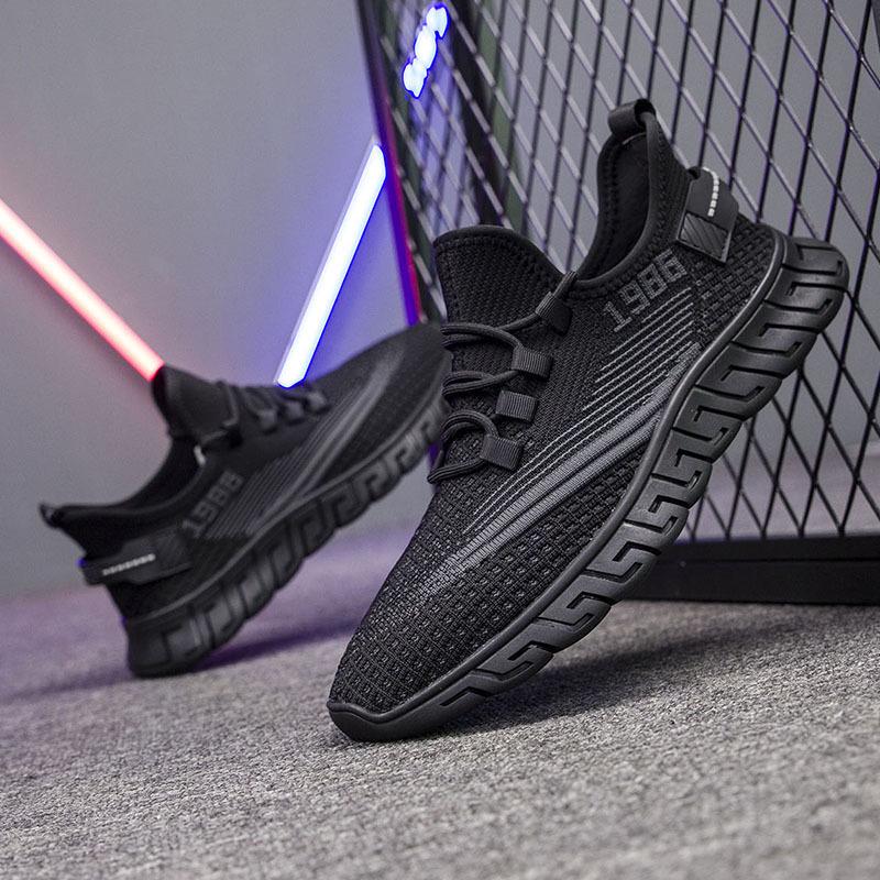 Sneakers Men's Casual Shoes Sneakers Men's Light Running Shoes Lace Up Casual Sports Shoes