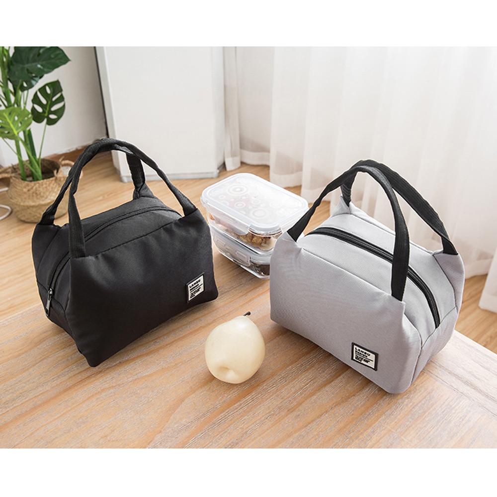 Dreamquiet Women Kids Men Insulated Canvas Box Tote Bag Thermal Cooler Food Lunch Bags