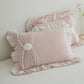 Two-pack Princess Lace Cotton Pillowcases Double Ruffle Pillowcases