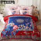Fashion bed linens print bedding set Polyester Sheet Pillowcase Duvet Cover Sets Bedclothes