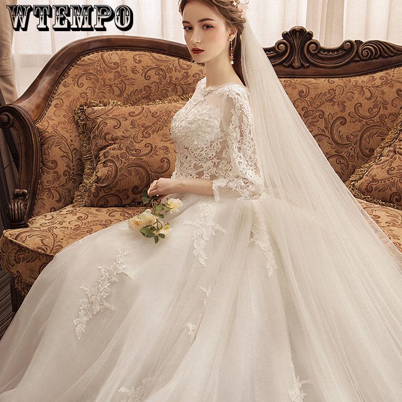 Sweet Wedding dress fashion Gowns bride married plus size luxury Vestido Noiva White Tulle