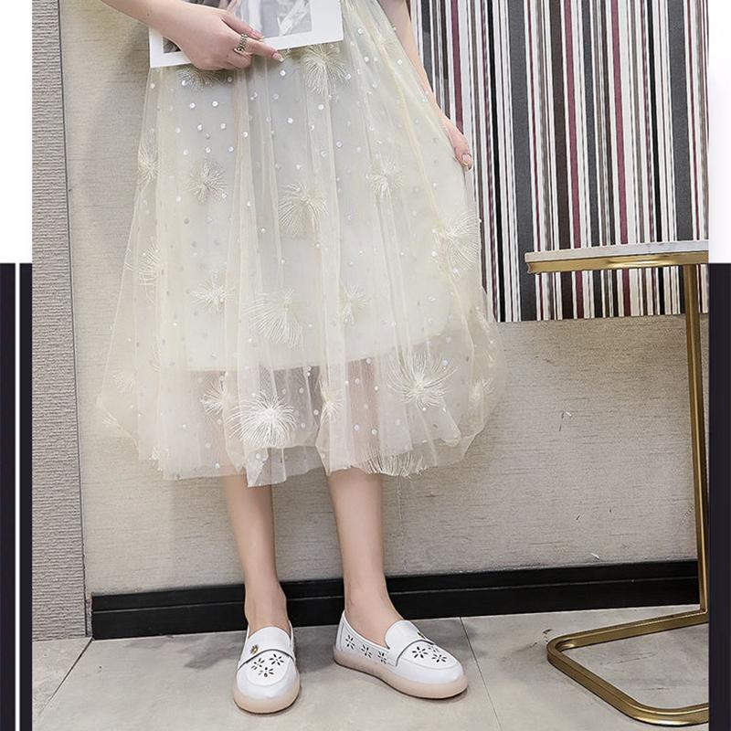 White Shoes Spring Summer Hollow Non-slip Flat Bottom All-match Single Shoes Breathable Comfortable Soft Bottom Pregnant Women Nurse Shoes