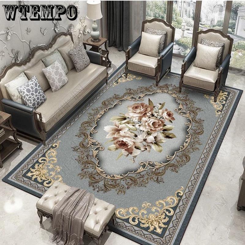 Modern Soft Persian Carpet for Living Room Non-slip European Style Carpet for Bedroom Rugs Parlor